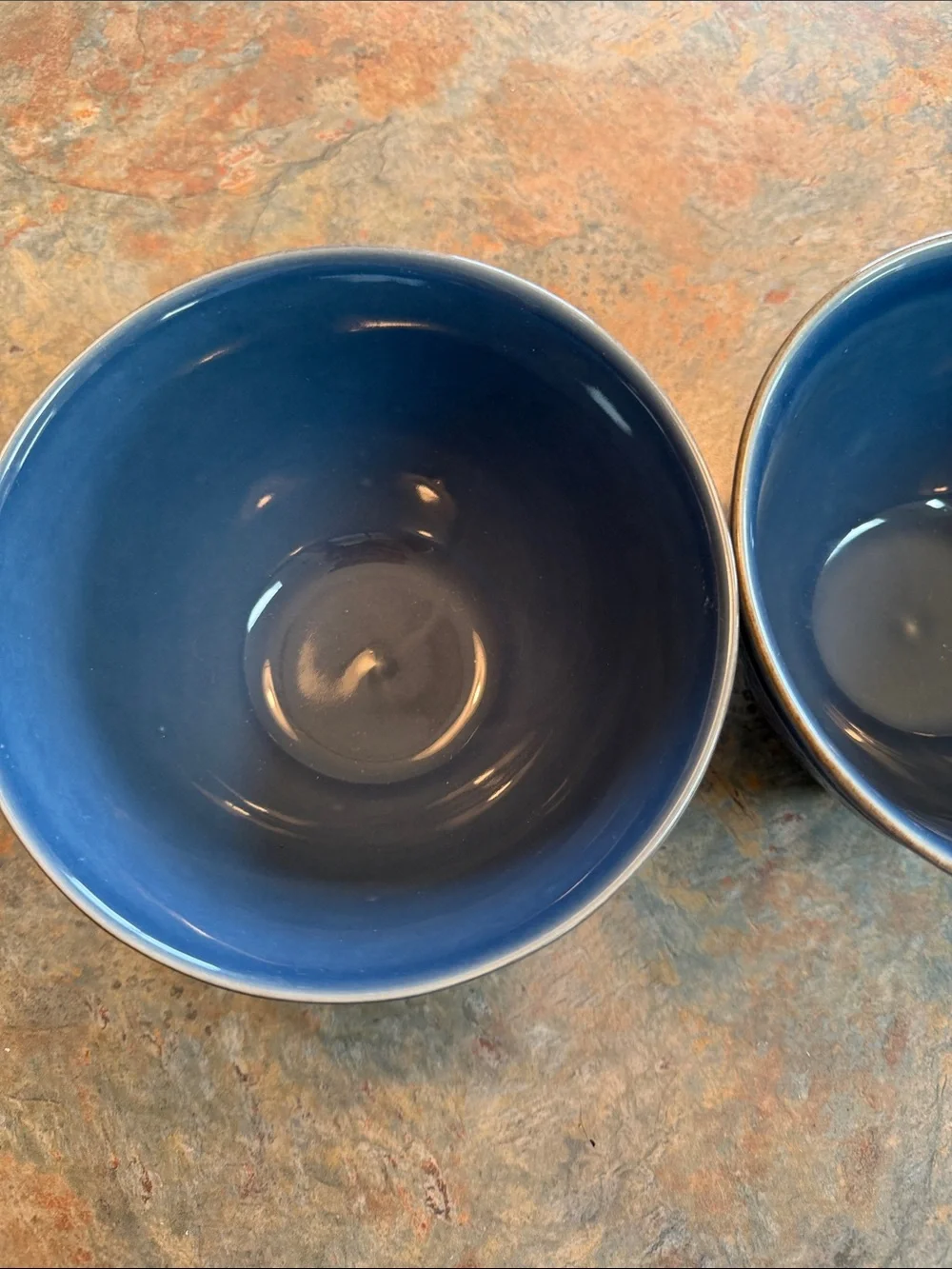 Pottery Barn Cambria soup/cereal bowls in Ocean Blue. Handcrafted in Portugal.